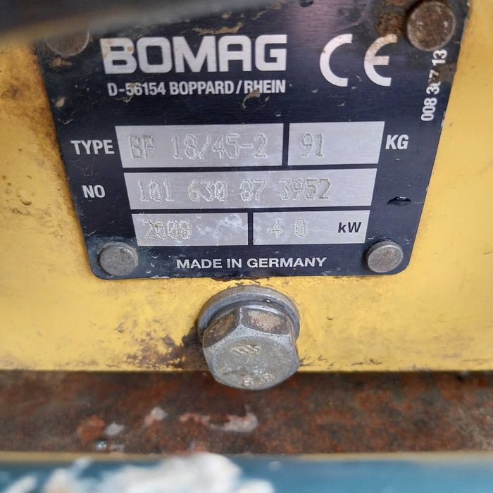 zagęszczarka gruntu bomag bp 18/45