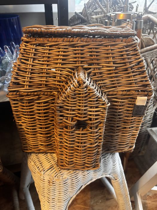 Riviera Maison ozdobny domek na listy rattanowy