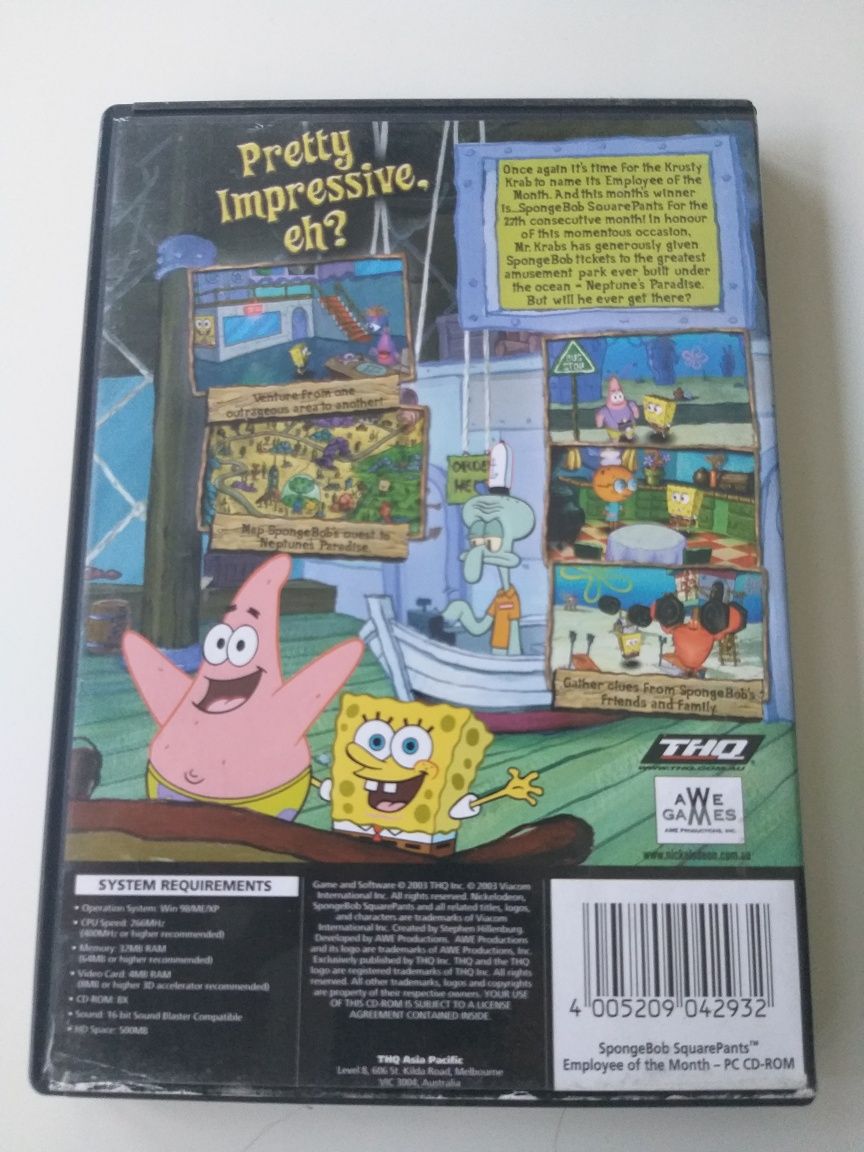Gra Spongebob Squarepants PC płyta pudełkowa Employee of the month