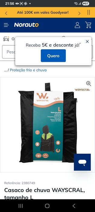 Conjunto impermeável