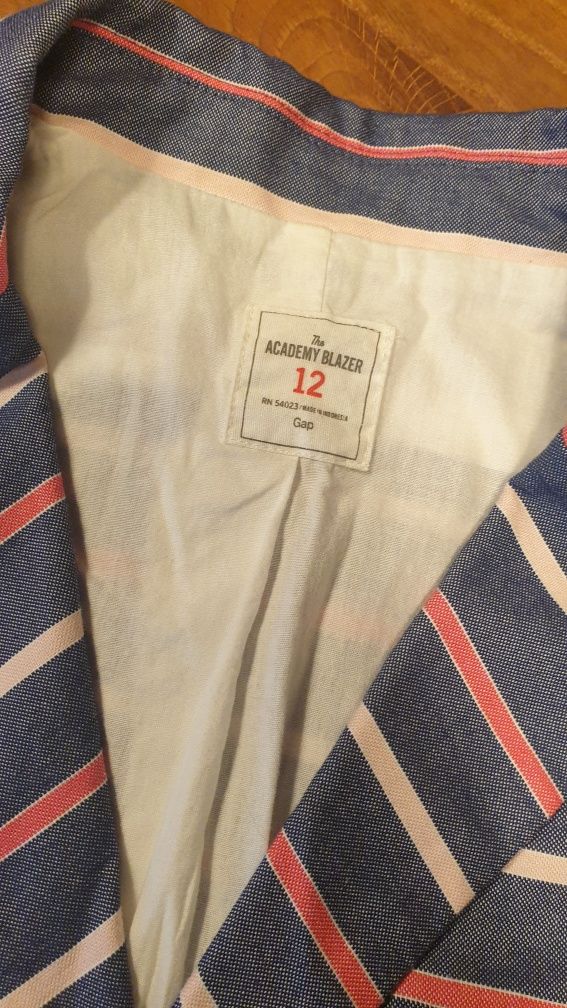 Marynarka damska w paski, damska, rozmiar 12