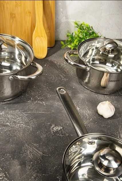 Ковш Кастрюли Набор посуды Ardesto Gemini Gourmet AR1906PS, 6 пр/ нерж