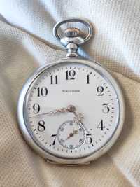 Impecável Waltham Relógio bolso Prata (limpo e afinado)
