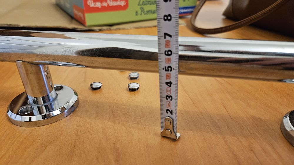 Uchwyt stalowy, poręcz do łazienki