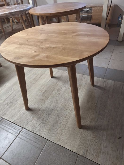 Stół dębowy nierozkładany fi 90 (do nabycia od zaraz)