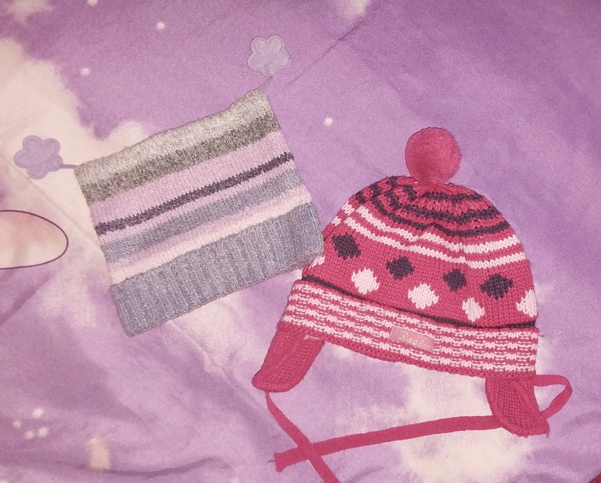Шапочка зимова та осіння на дівчинку.