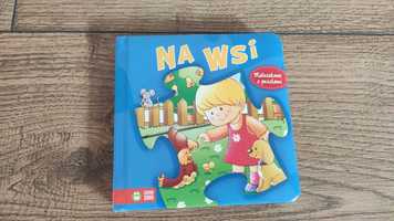 Zielona Sowa książeczka Na wsi z puzzlami