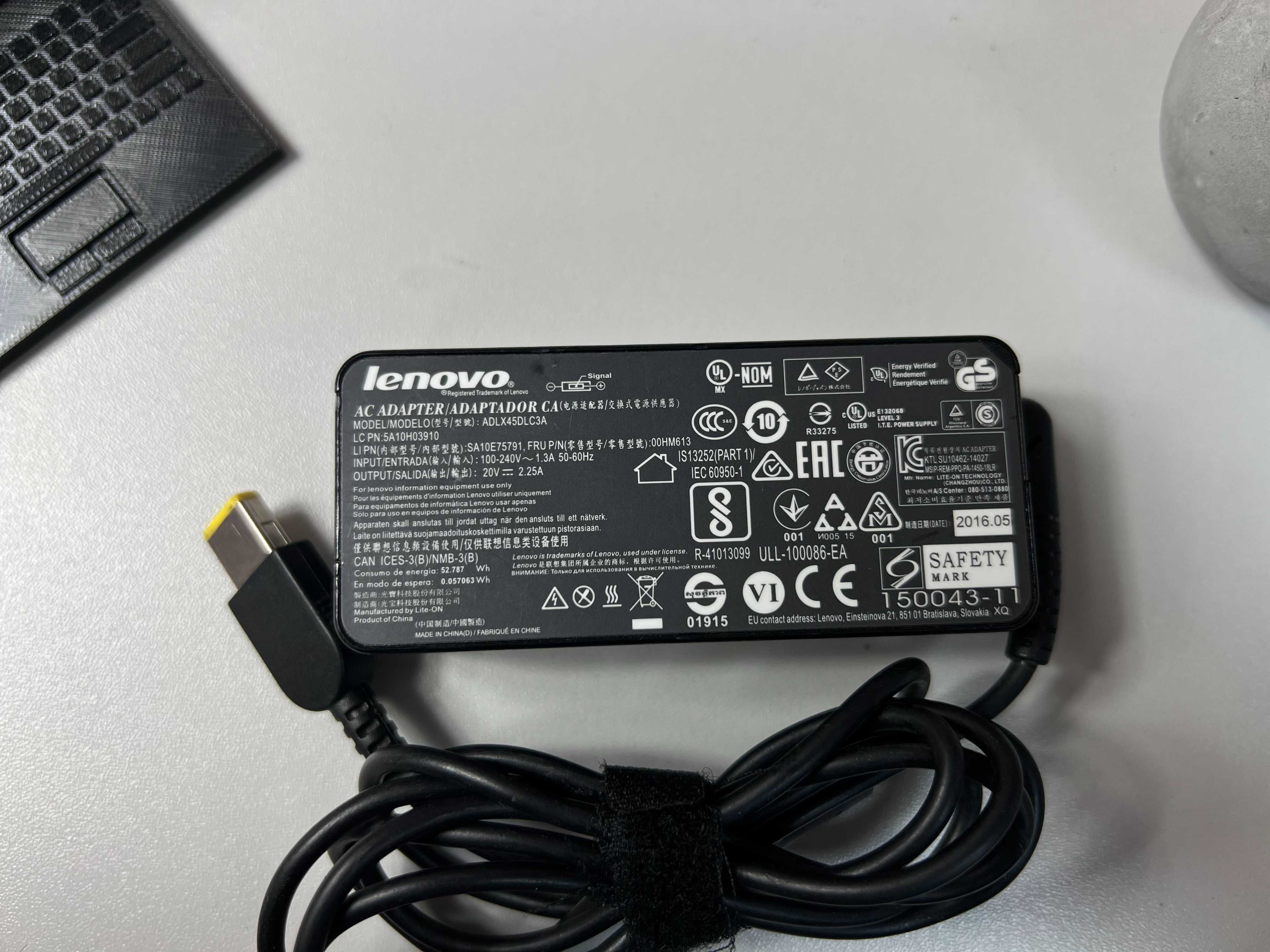 Оригінальний блок живлення Lenovo 45W·100-240V·50-60Hz·20V·2.25A.