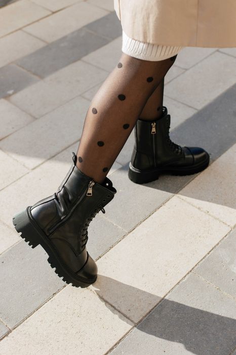 Черевики зимові жіночі (Матова шкіра, 11 люверсів) | (23.0;23.5;24.0)