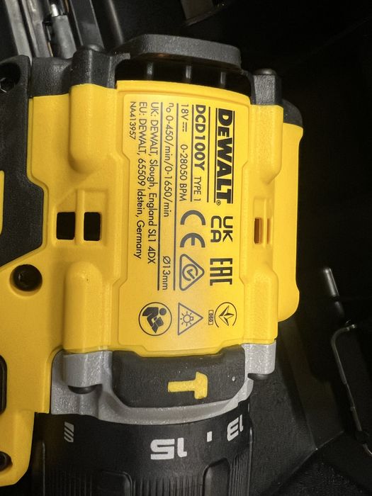 Дриль-шуруповерт ударний DeWALT DCD100YD2T