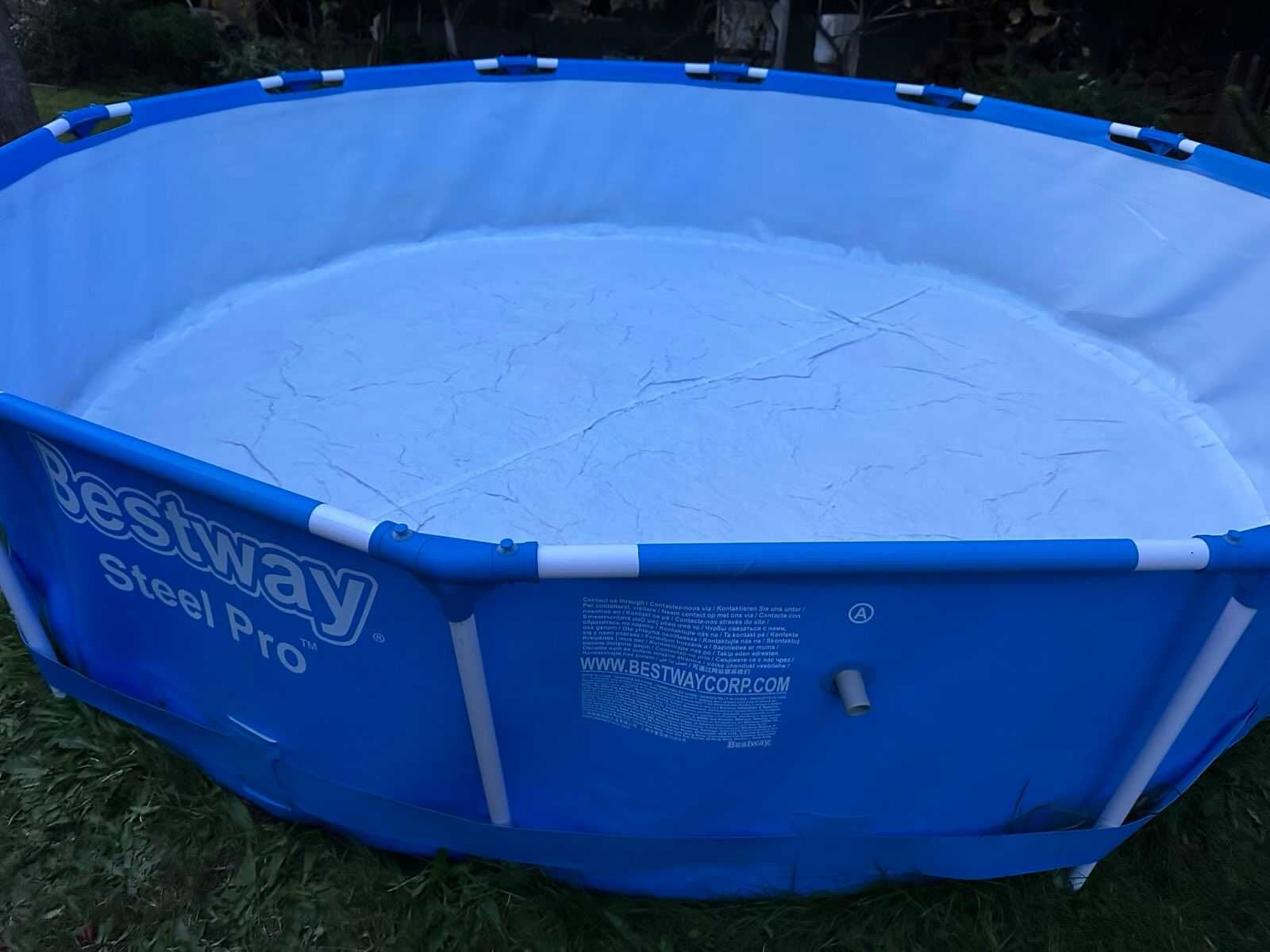 Basen stelażowy prawie nowy Bestway Steel Pro 3,66m + wiele dodatków