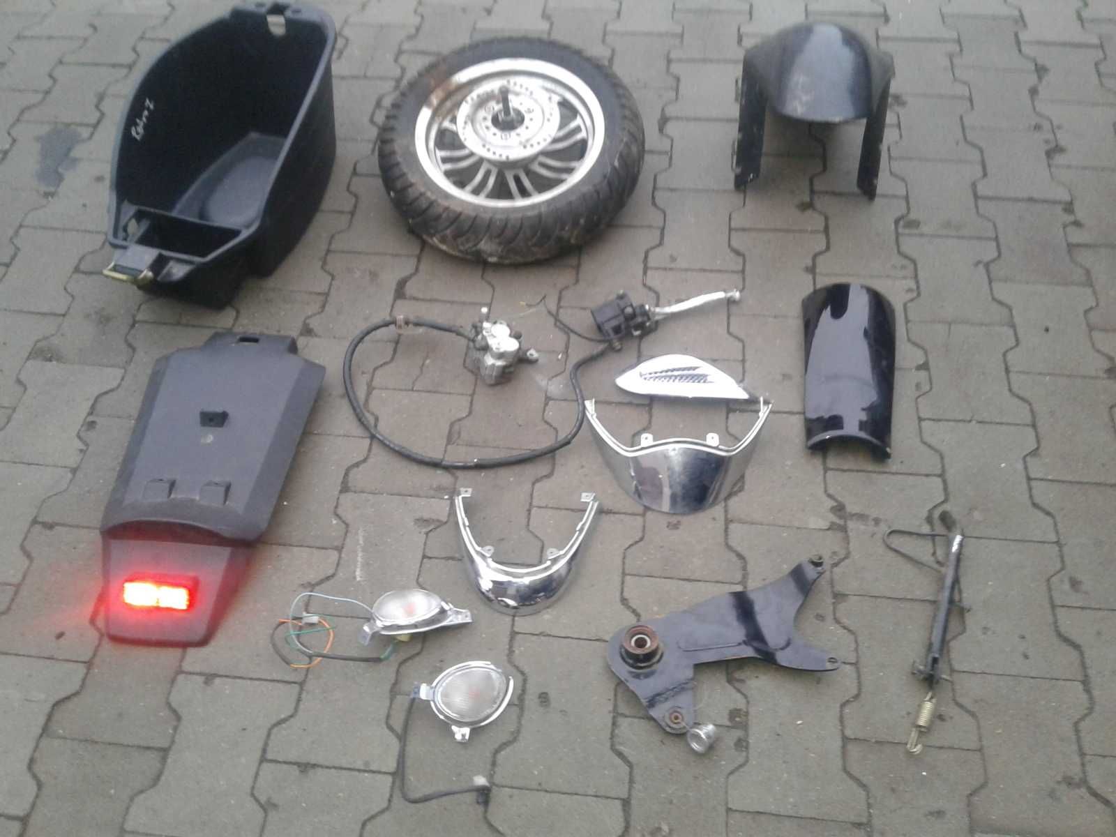 Romet Retro 7 Błotnik Tył Chrom Hamulec Ślimak Licznika Linka Manetka