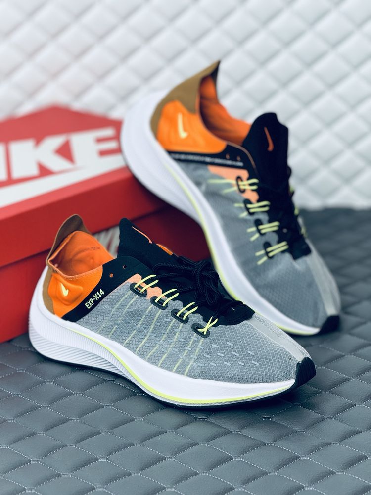 Nike EXP-14 grey-orange кроссовки мужские весенние Найк весна