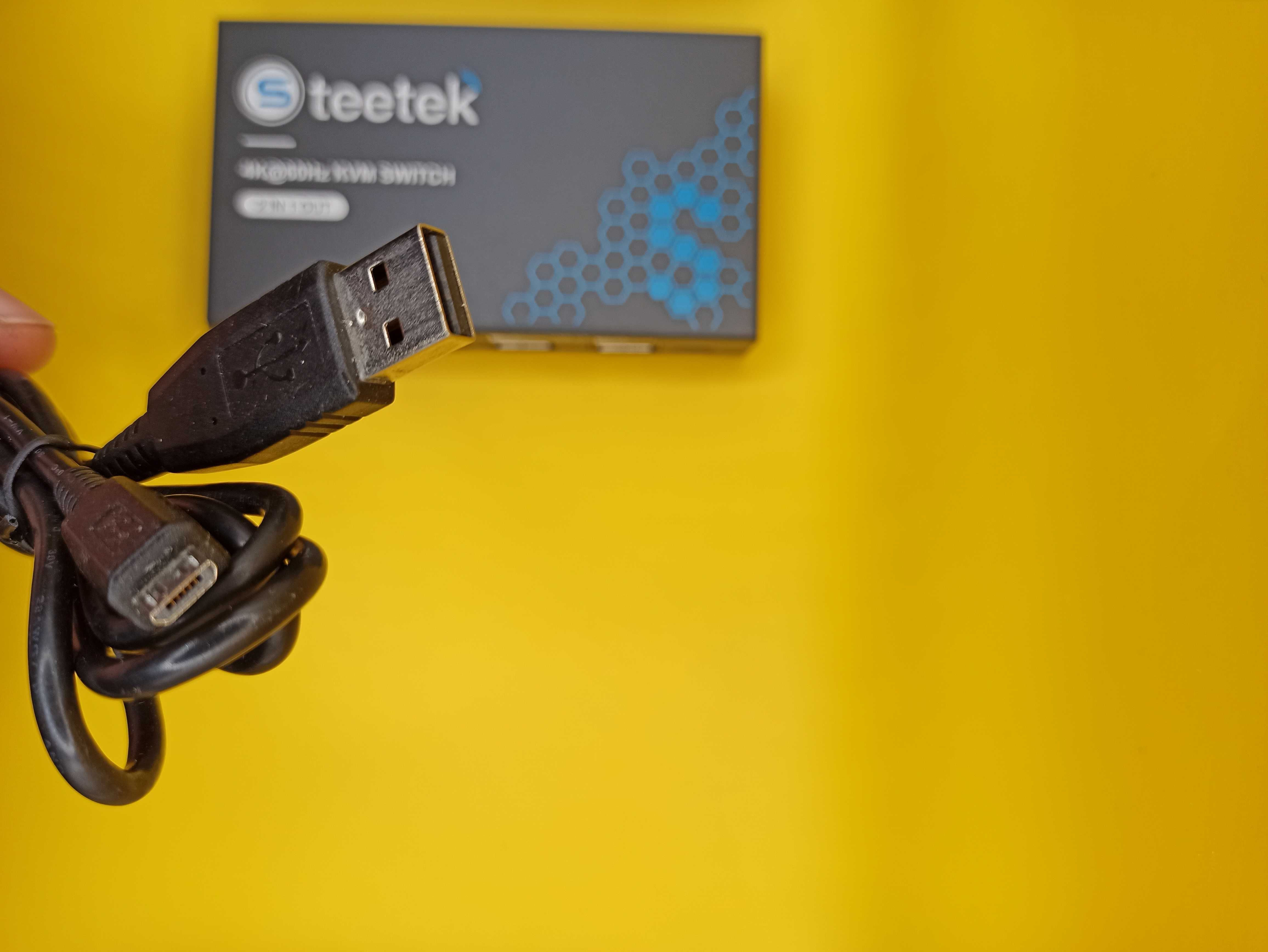 KVM-перемикач HDMI 2.0 4K 60Hz, USB Вихід HDMI 2 в 1 Steetek c 4 Usb