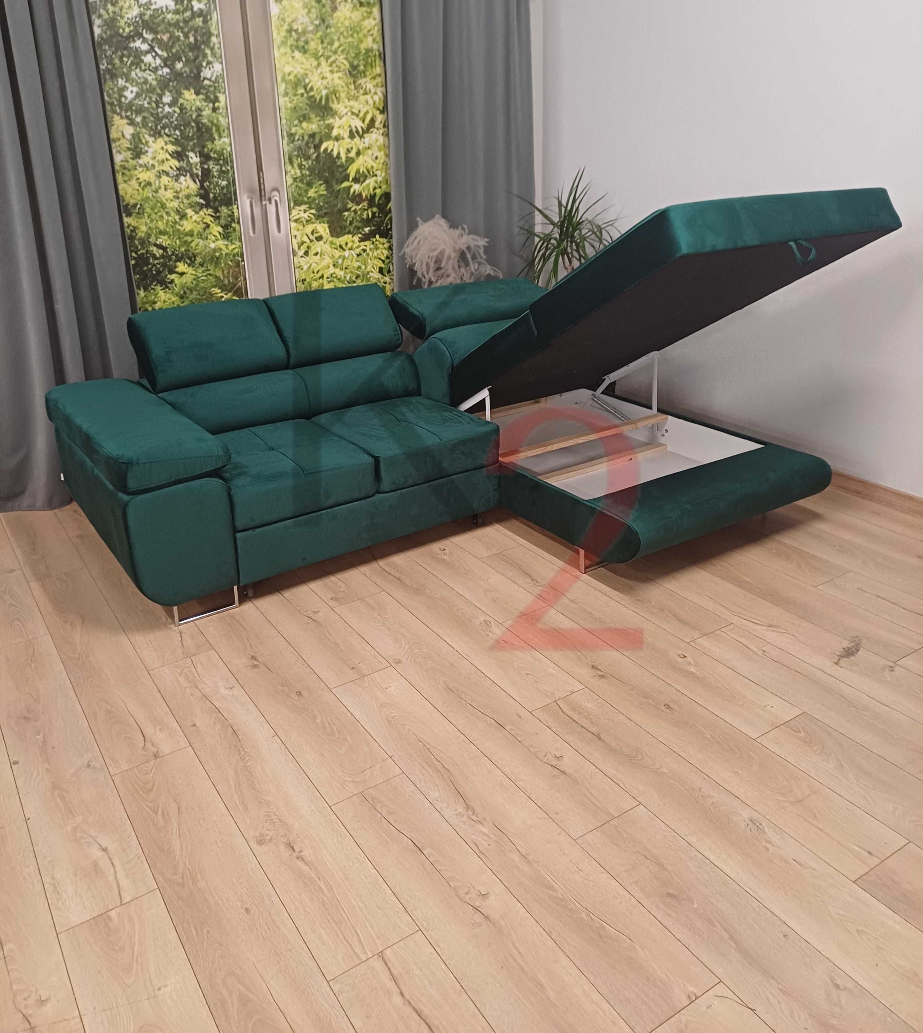 Narożnik ALEX MINI, rogówka, USB rozkładana kanapa sofa +GRATIS
