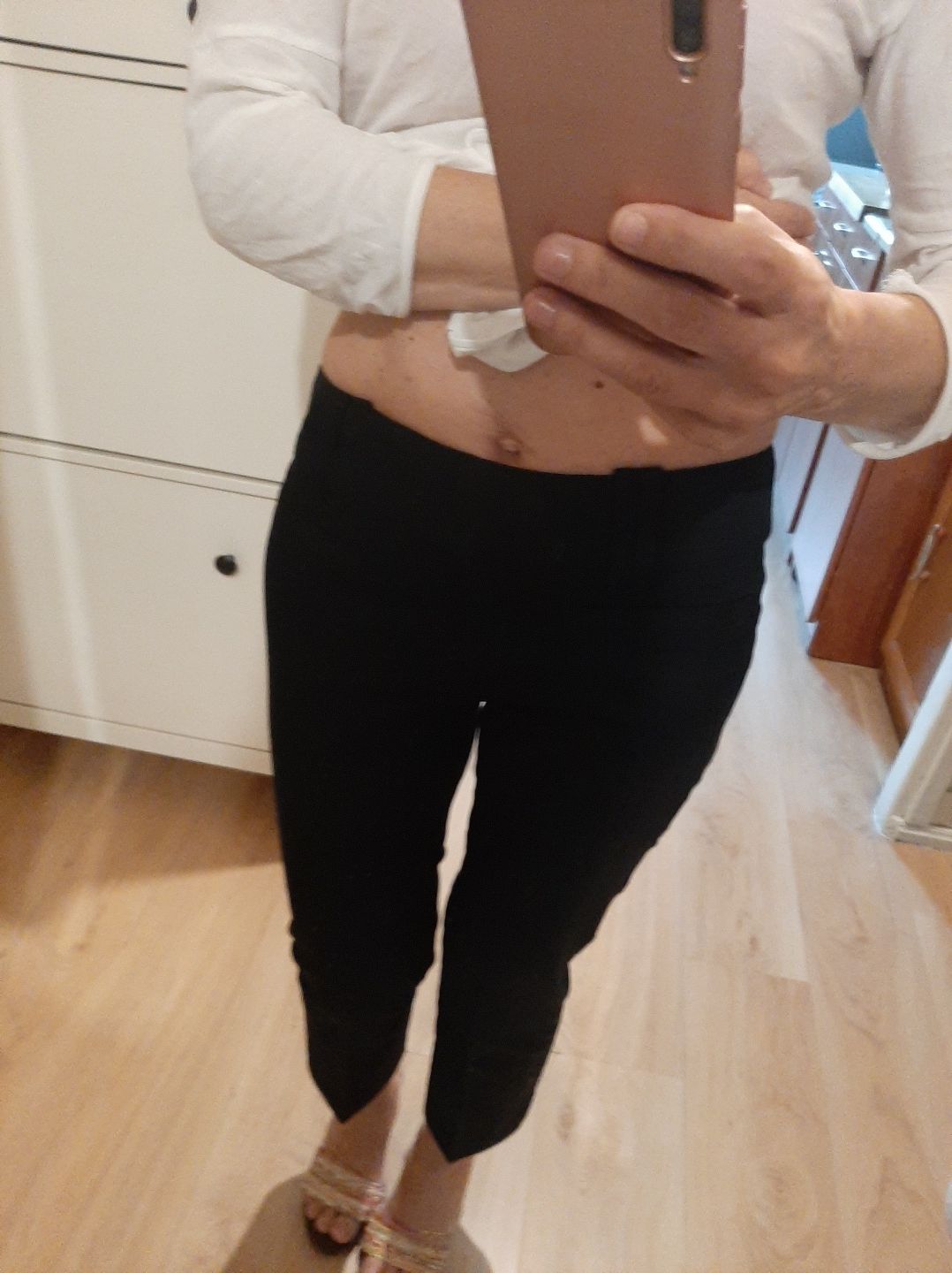 Zara spodnie cygaretki 7/8 xs