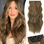 Treska włosy długie Jasnobrązowy Blond Ciemny popiół RUWISS 50cm 3 szt