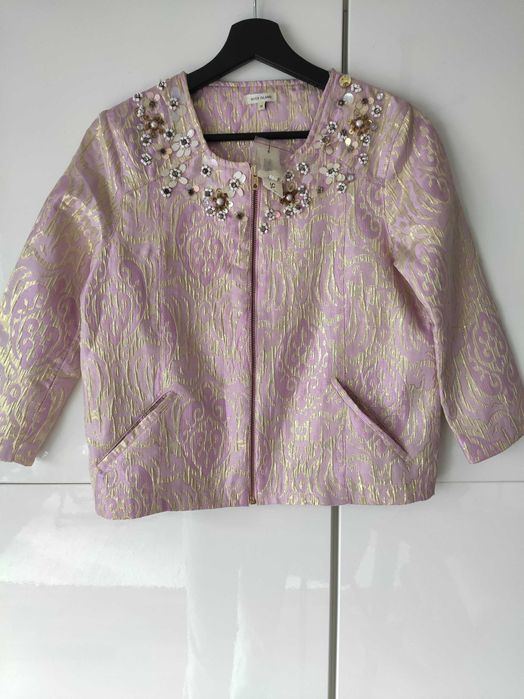 Nowy liliowy złoty żakiet marynarka River Island rozmiar 36/38
