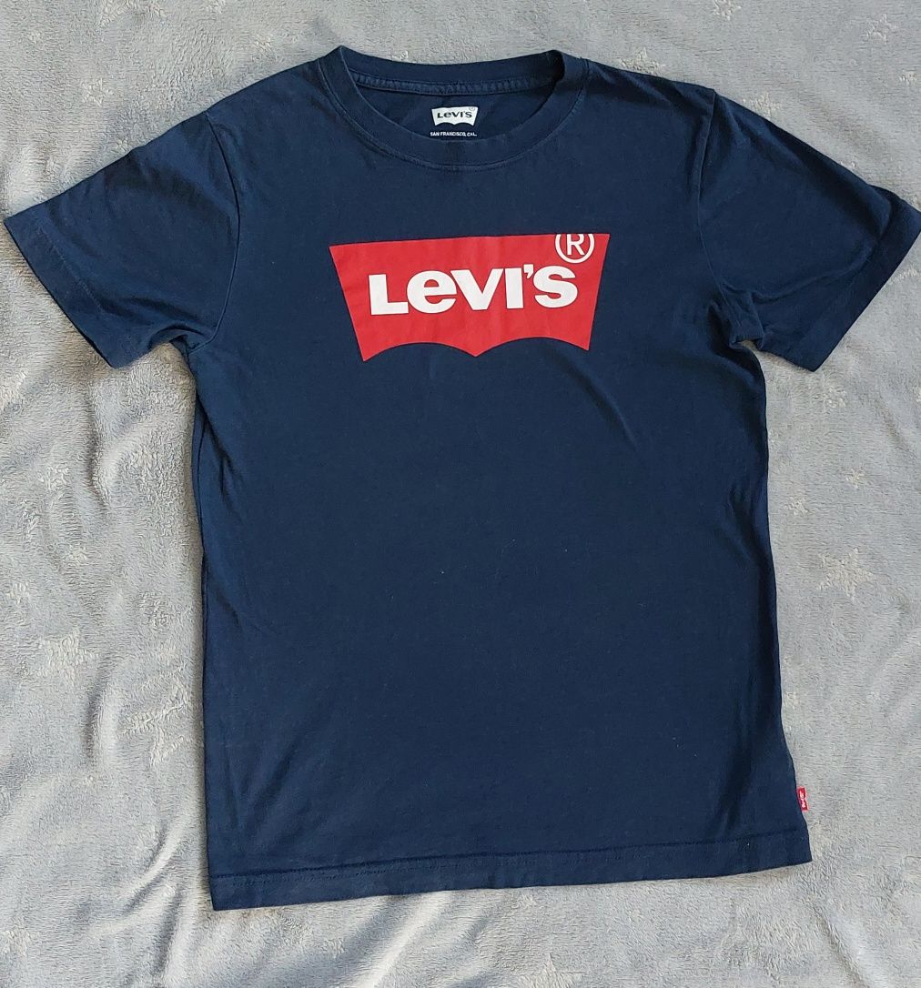 Koszulka T-shirt Levis granat 164 szkoła