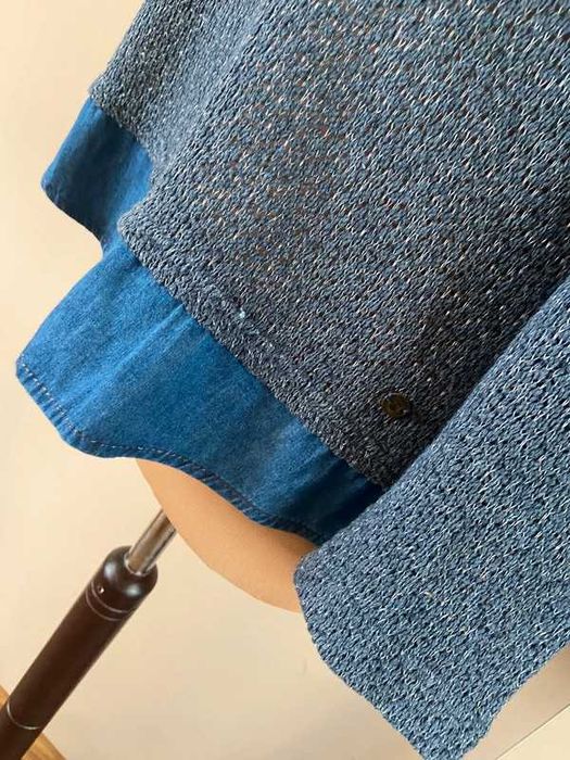 Tchibo granatowy lekki sweter oversize xl 40 42 basic jakosc