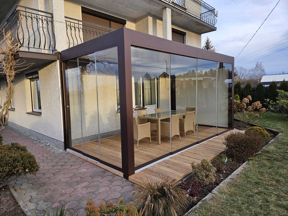 Pergola lamelowa ogrodowa aluminiowa elektryczna bioklimatyczna