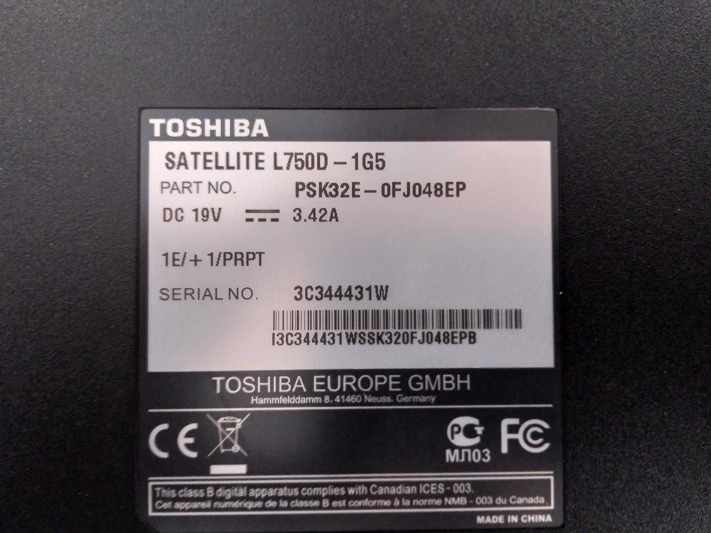 Toshiba Satelite -  L750D-1G5