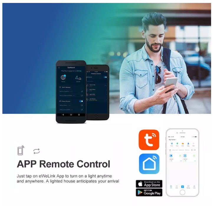Moduł przekaźnika 2CH  AC 7-32V WIFI RF Tuya