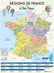 Poster O Principezinho Mapa As Regiões de França NOVO