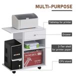 Móvel multifuncional para CPU/Impressora c/gaveta preto