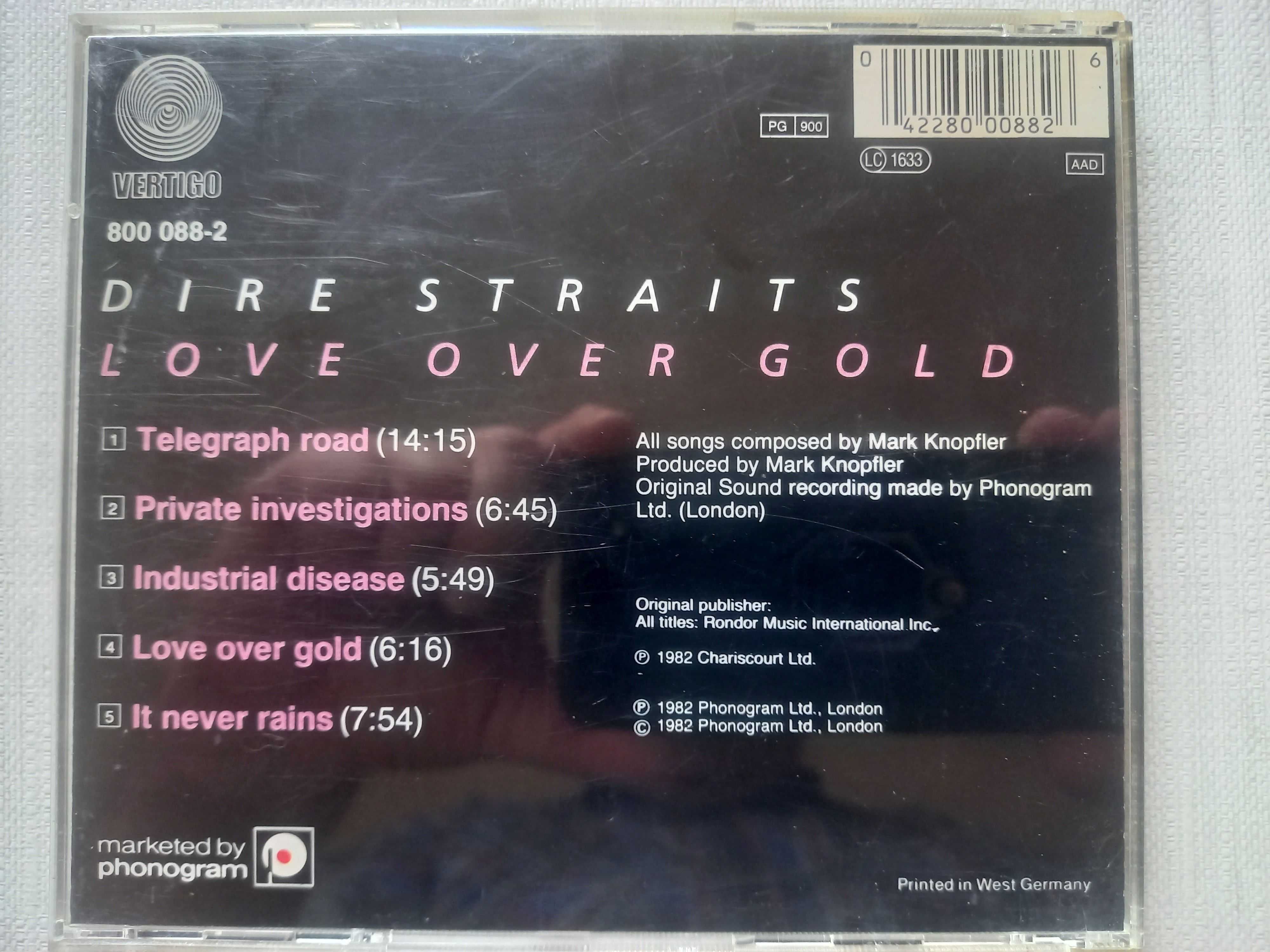 Dire Straits – Love Over Gold [stan 5,5/6]