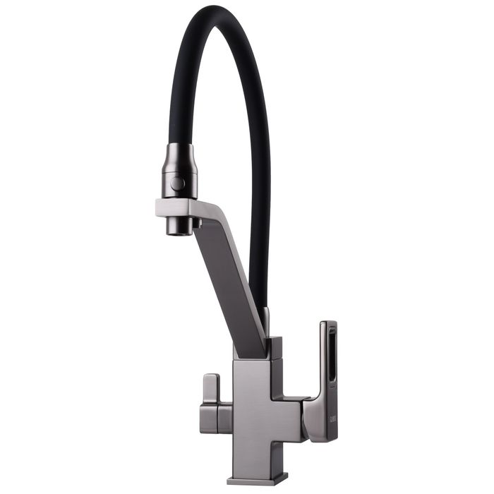 Смеситель для кухни под фильтр осмос GLOBUS (латунь графит)