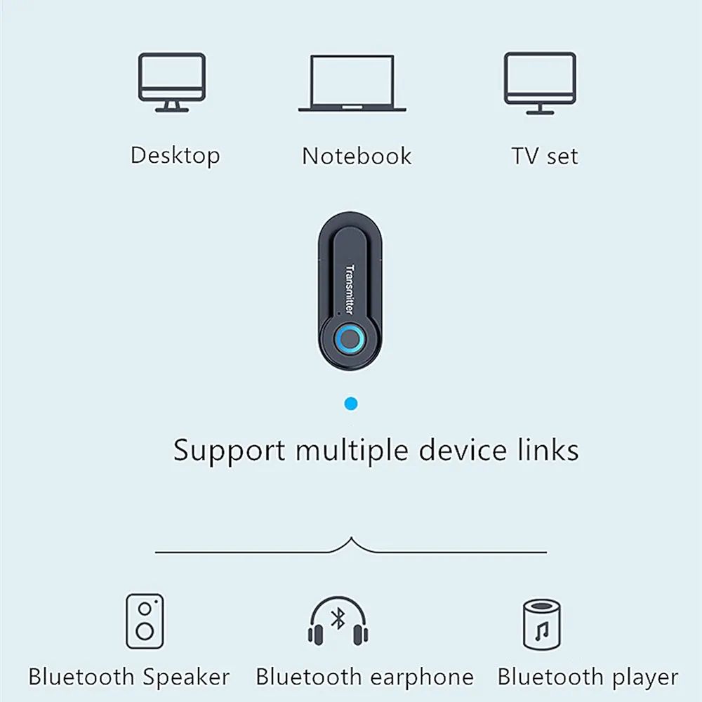 Nadajnik Bluetooth 5.0, bezprzewodowy przenośny adapter audio