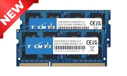 Pamięć Do Laptopa 4GB DDR3 1066 Mhz SODIMM PC3-8500S CL7 204 Pin 1,5V