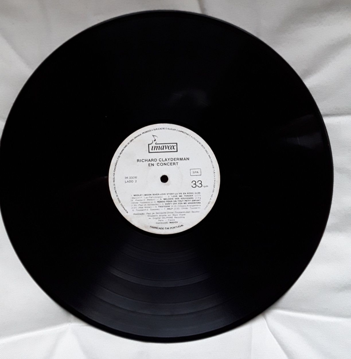 Vinil duplo LP de Richard Clayderman en concert, Coup de Coeur