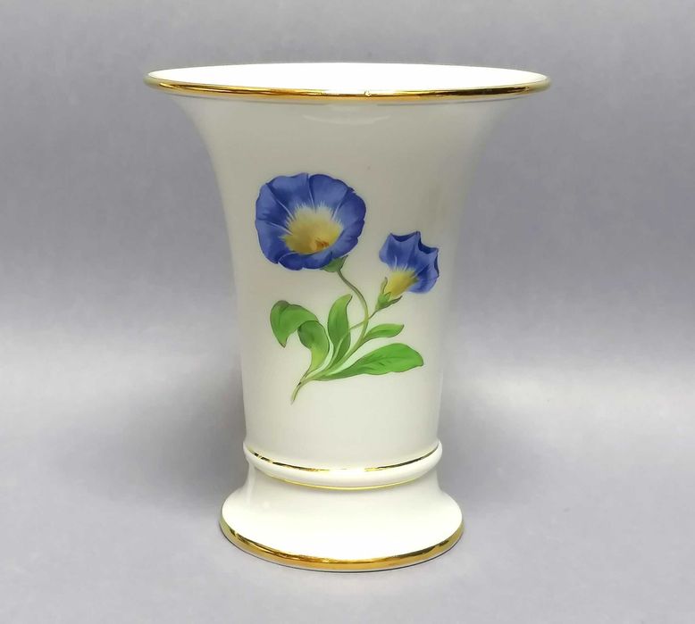 Wazon - krater, ręcznie malowany, poł. XX w. 13,5cm, MIŚNIA, MEISSEN