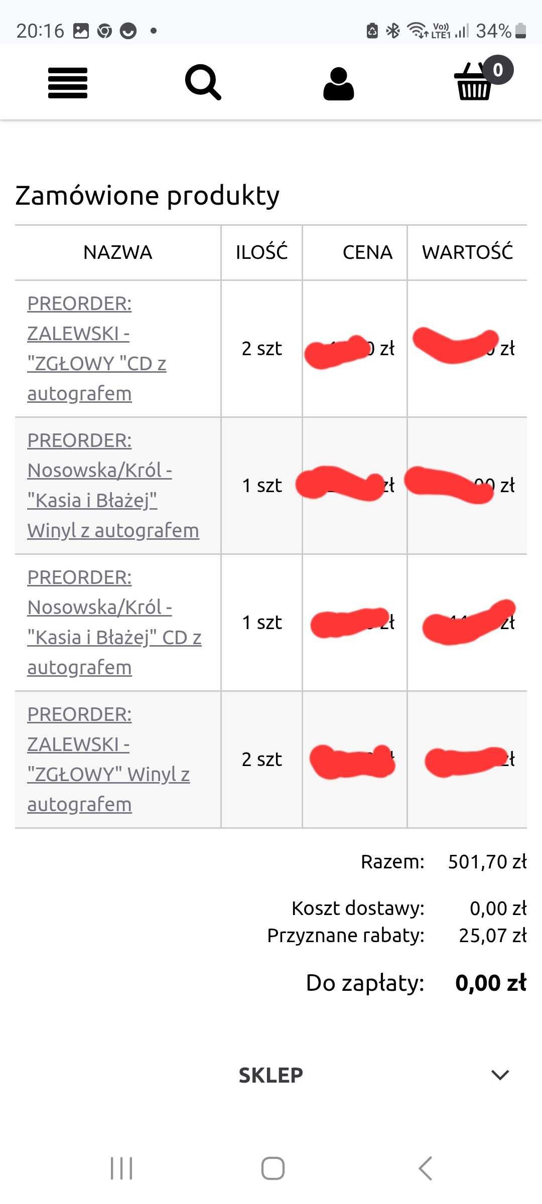 Zalewski Z głowy płyta winylowa z autografem!