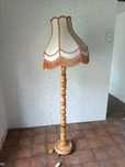 Lampa stojąca z abażurem PRL