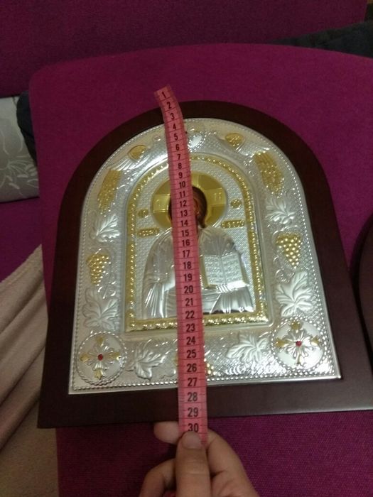 Венчальная пара икон серебро