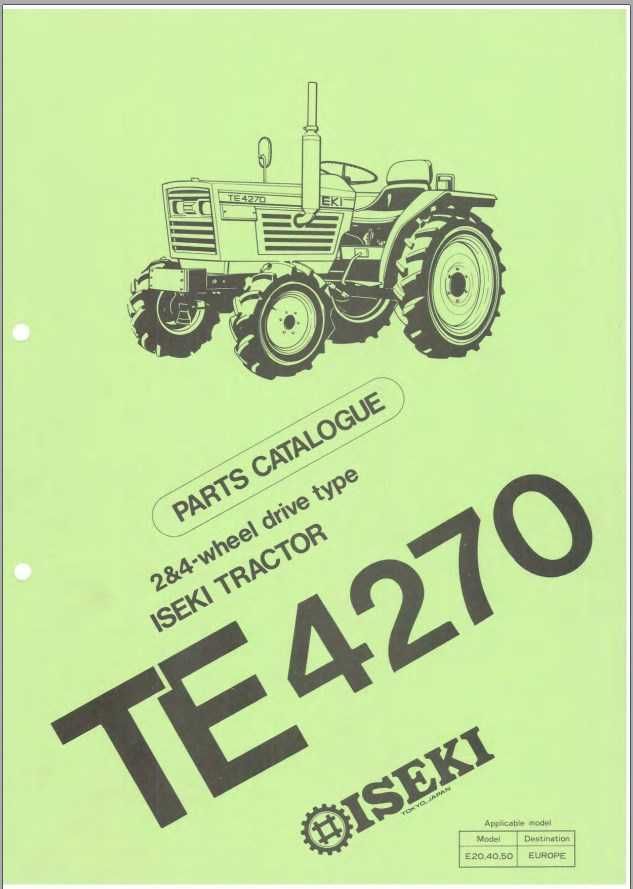 katalog części ciągnika Iseki TE 4270