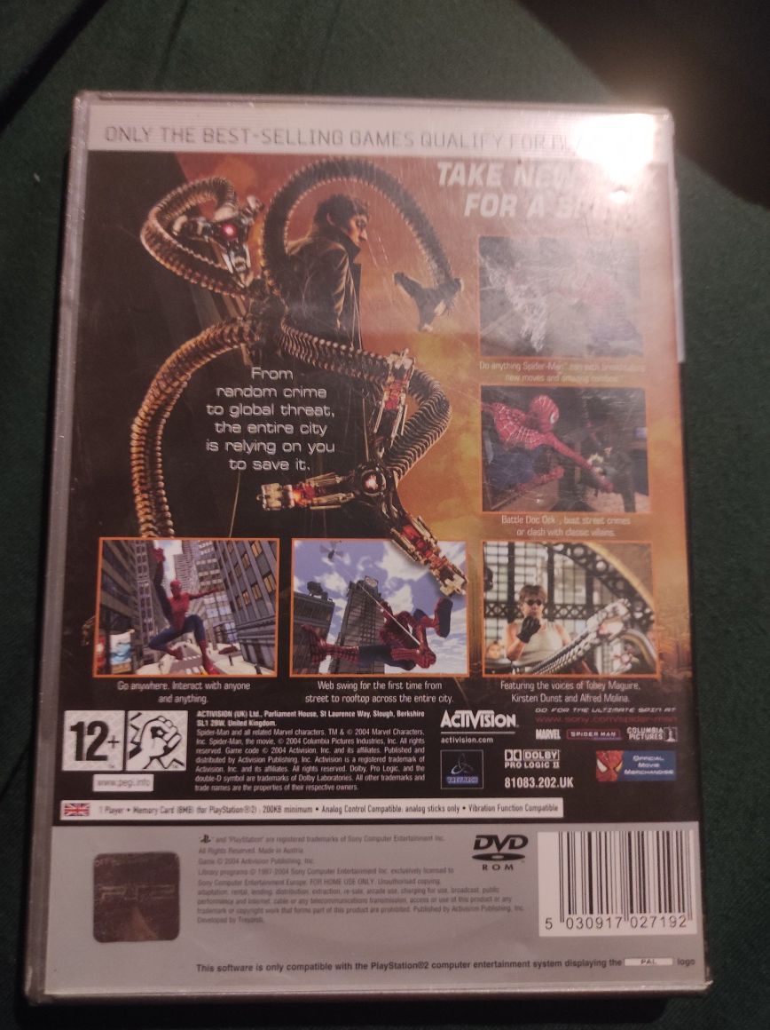 Gra Spider-Man 2 na ps 2