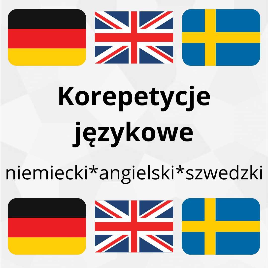 Korepetycje język angielski/niemiecki/szwedzki stacjonarnie/online