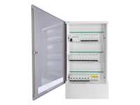 Rozdzielnica natynkowa, wyposażona 3x12 modułów Schneider Electric