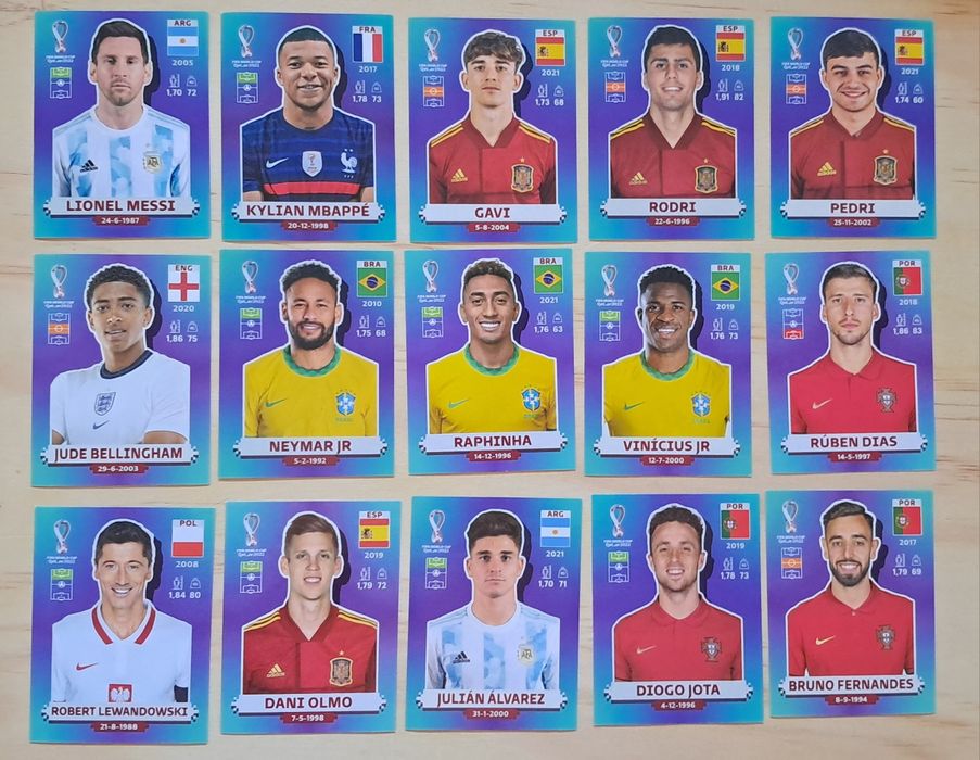 Lote de cromos Futebol da Panini