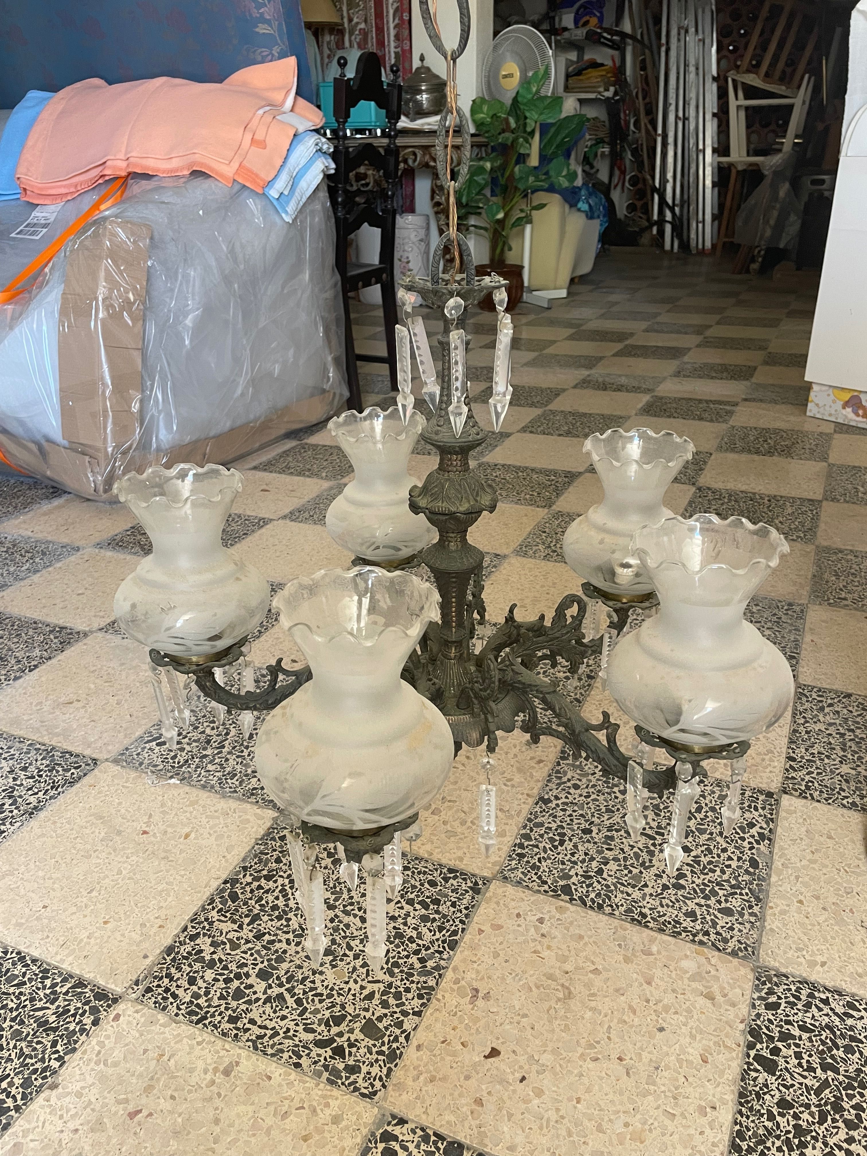 Lustre de cristal antigo