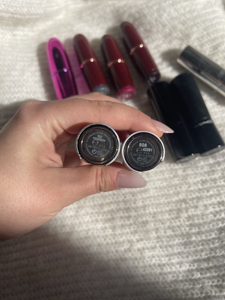 Zestaw pomadek do ust Mac, kiko Milano, makeup revolution