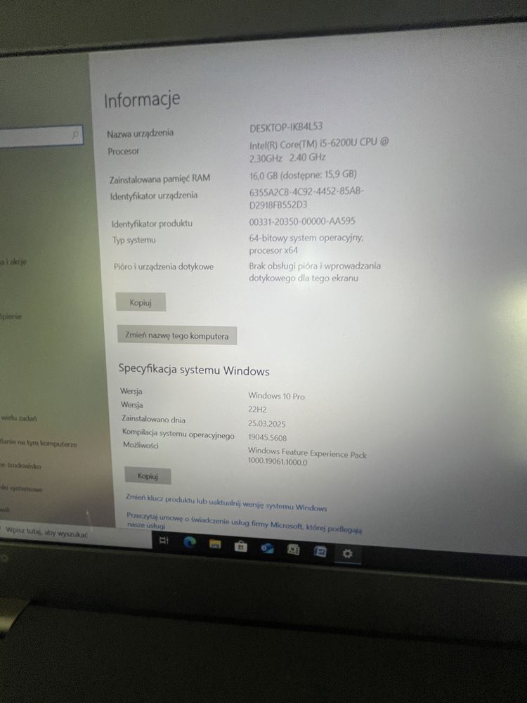 Laptop Lenovo T560 I5,16Gb RAM, 256 GB SSD