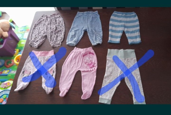 Paka/ zestaw 4 sztuki spodni i półśpiochów dla dziewczynki. Rozmiar 74