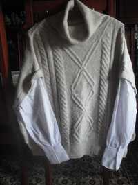 Sweter z koszulą dwa w jednym Dunnes roz.44/46/48