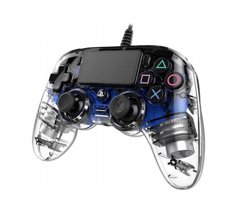 Nacon PS4 Compact Pad świecący niebieski + uchwyt