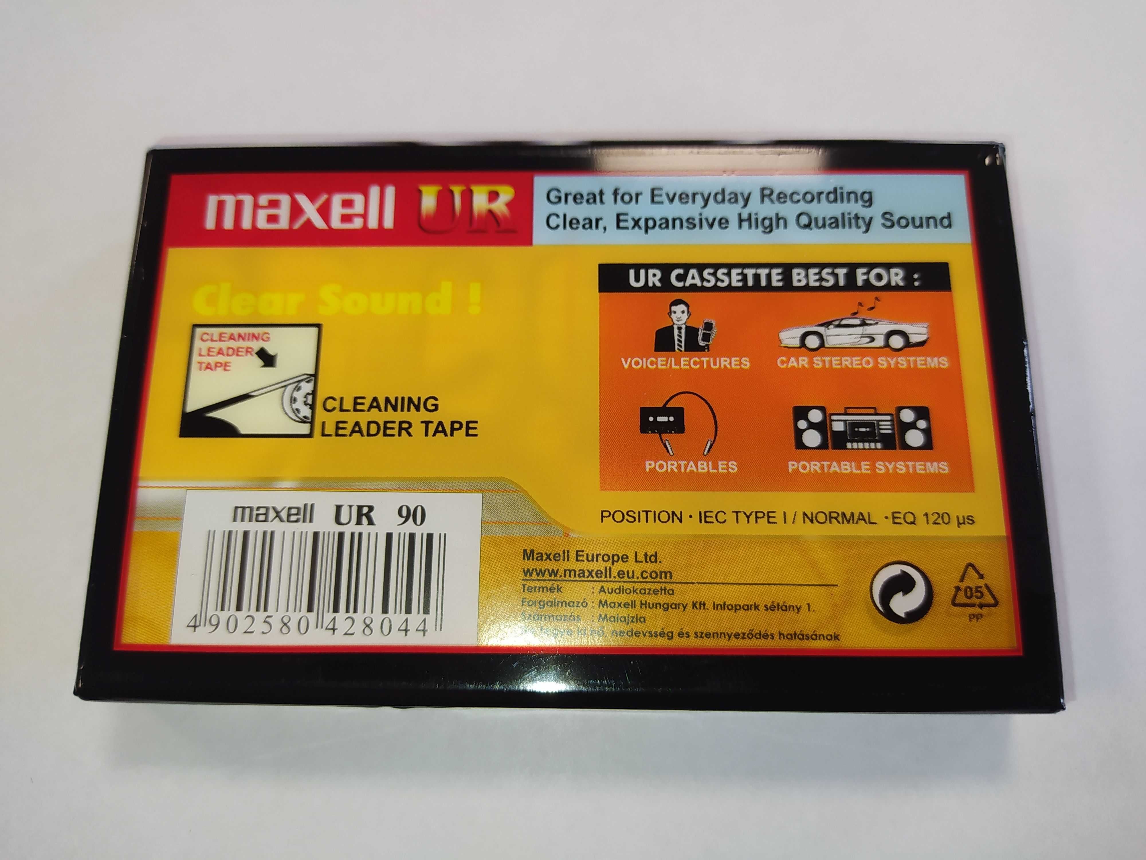 Kaseta audio Maxell UR 90 minut - 5 sztuk